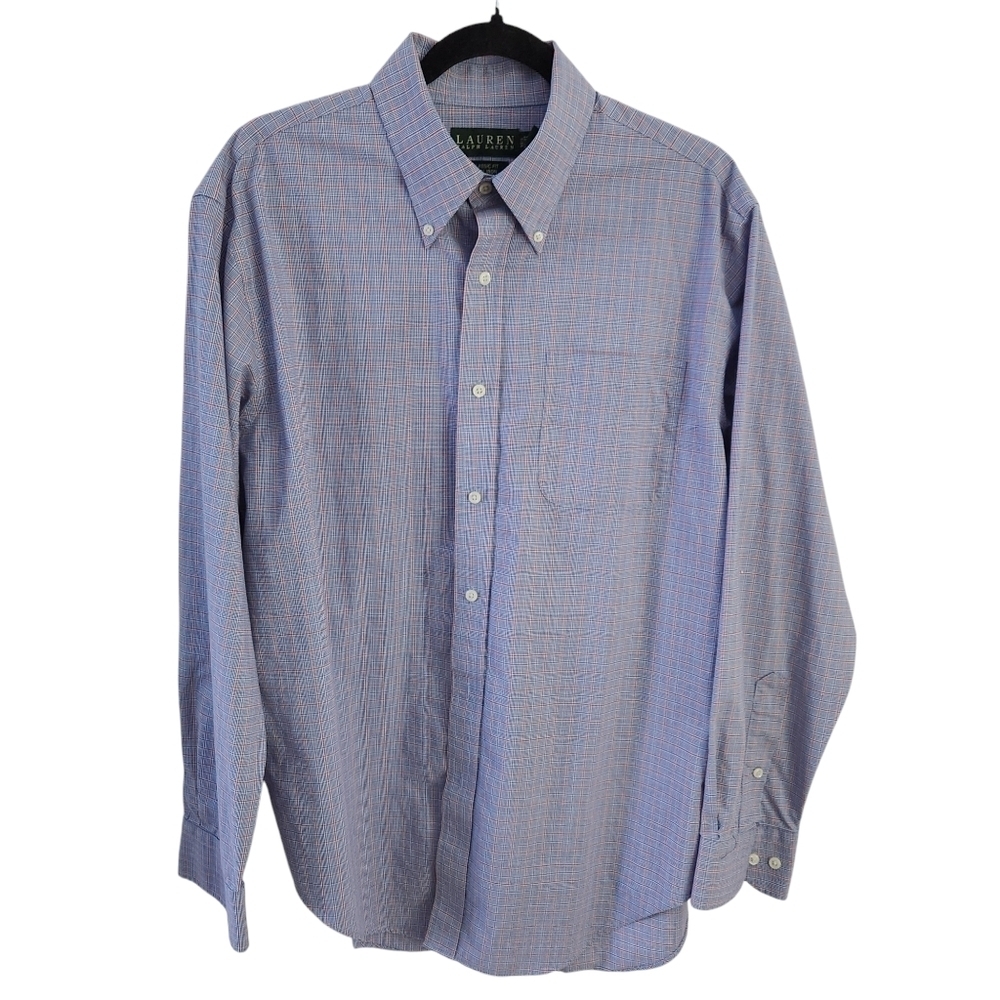 LAUREN RALPH LAUREN Plaid Button-Up Shirt Classic Fit 16.5 XL